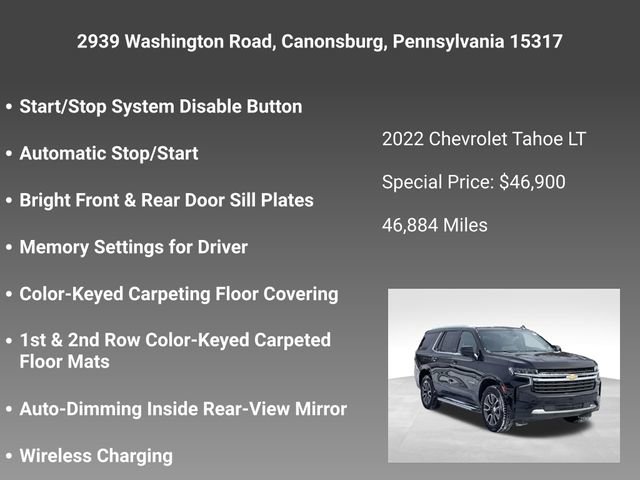 Certified 2022 Chevrolet Tahoe LT AWD/4WD image 15