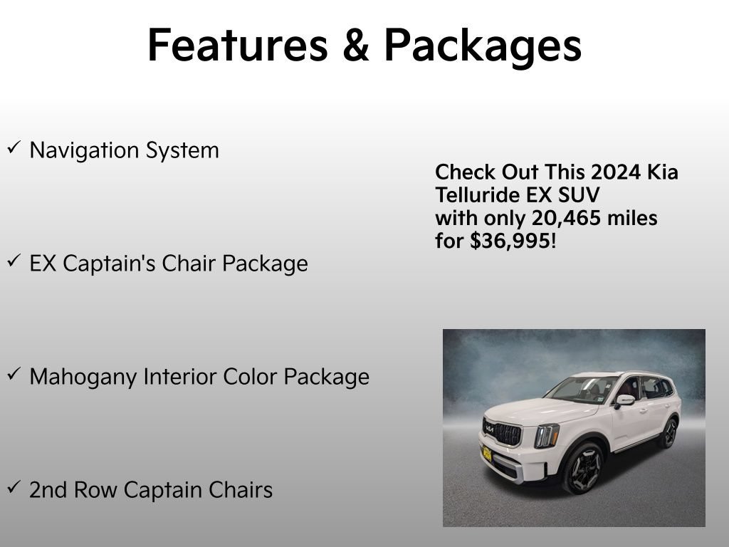 Certified 2024 Kia Telluride EX w/ EX Captain's Chair Package AWD/4WD image 4
