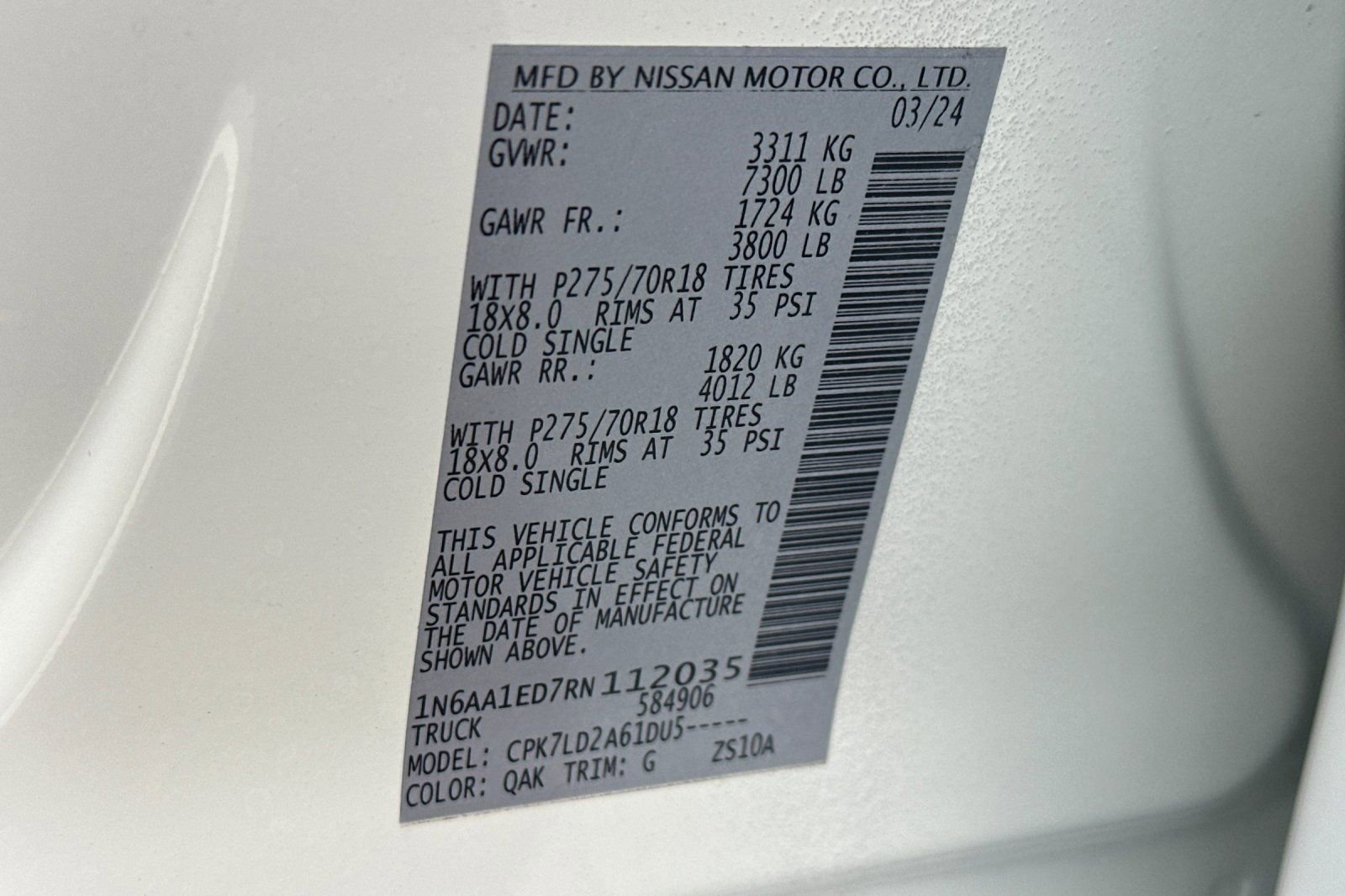 Certified 2024 Nissan Titan PRO-4X w/ Off Road Protection Package image 58