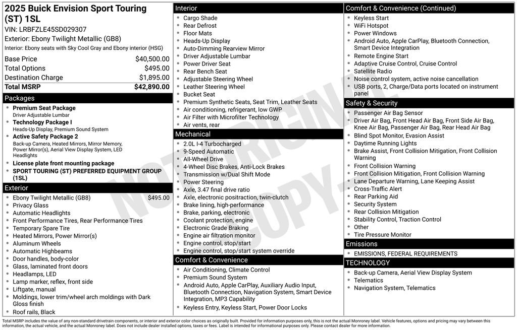 Used 2025 Buick Envision Sport Touring image 39