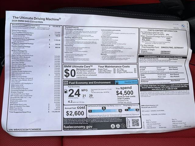 New 2026 BMW 840i Convertible image 18