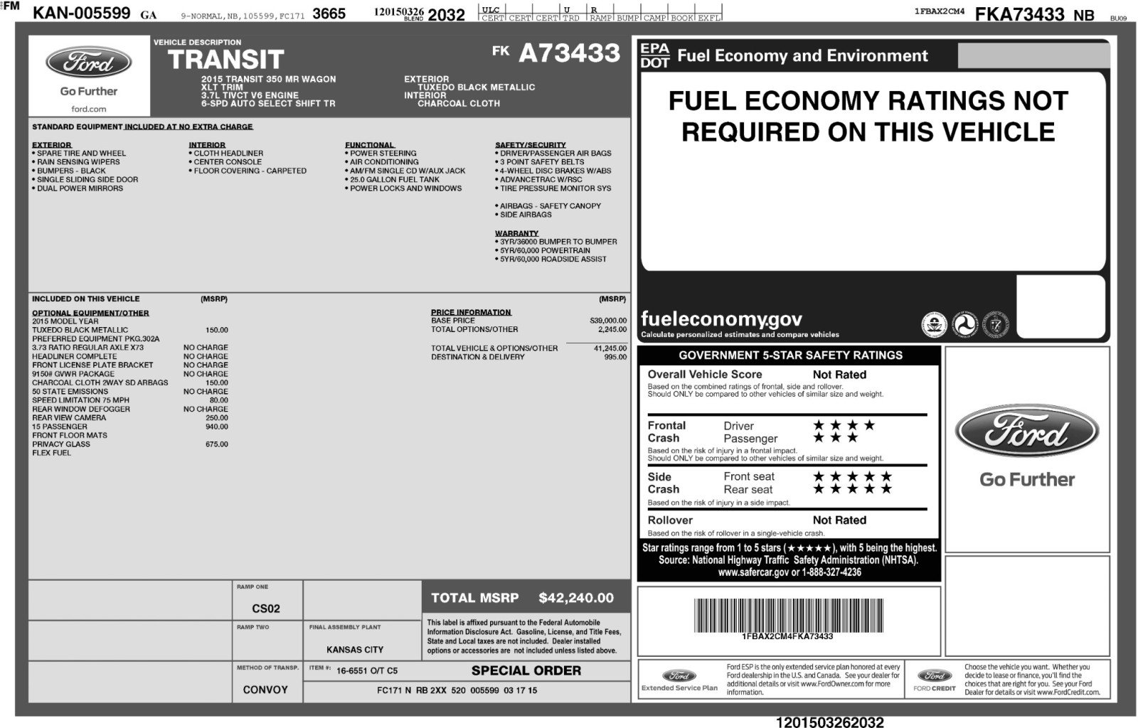 Used 2015 Ford Transit 350 XLT image 45