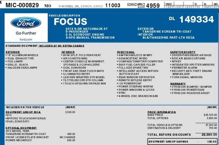 Used 2013 Ford Focus ST FWD image 2