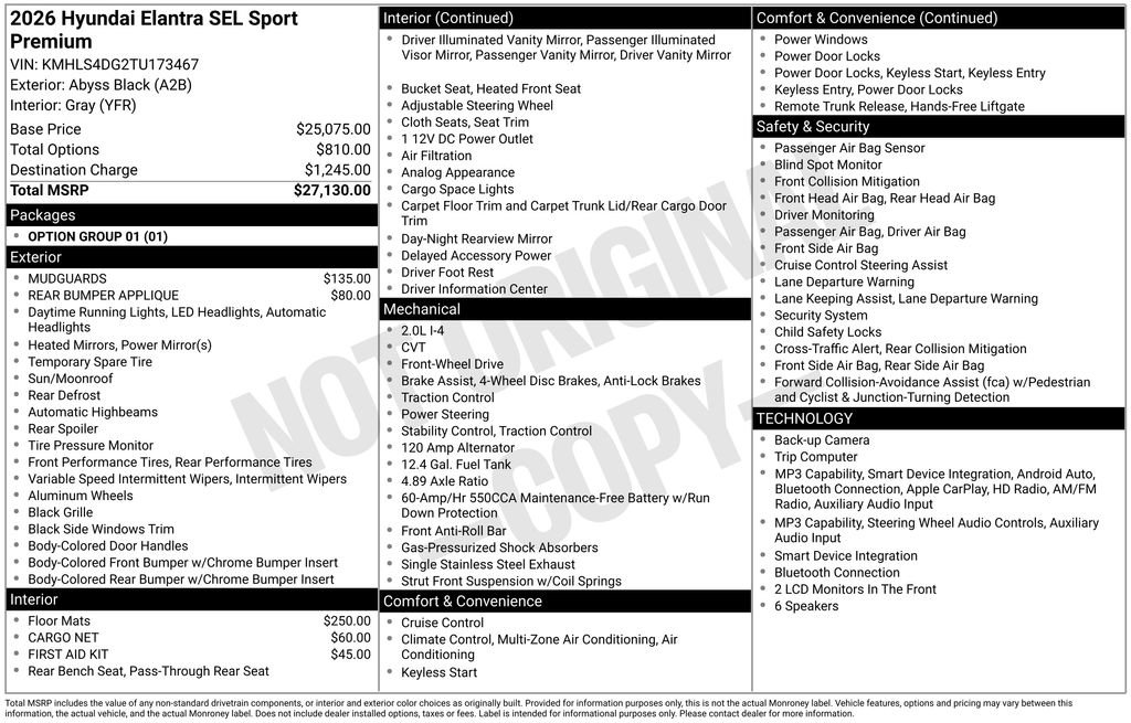 New 2026 Hyundai Elantra SEL Sport Premium FWD image 32