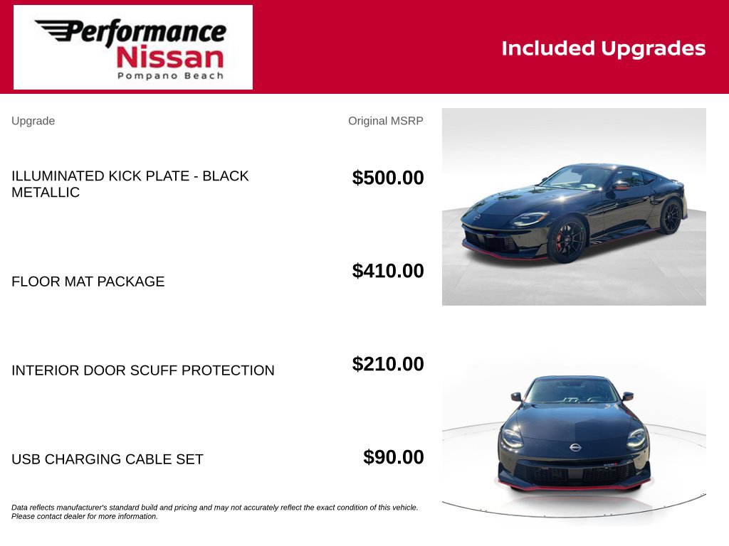 Certified 2024 Nissan Z Performance w/ Floor Mat Package RWD image 8