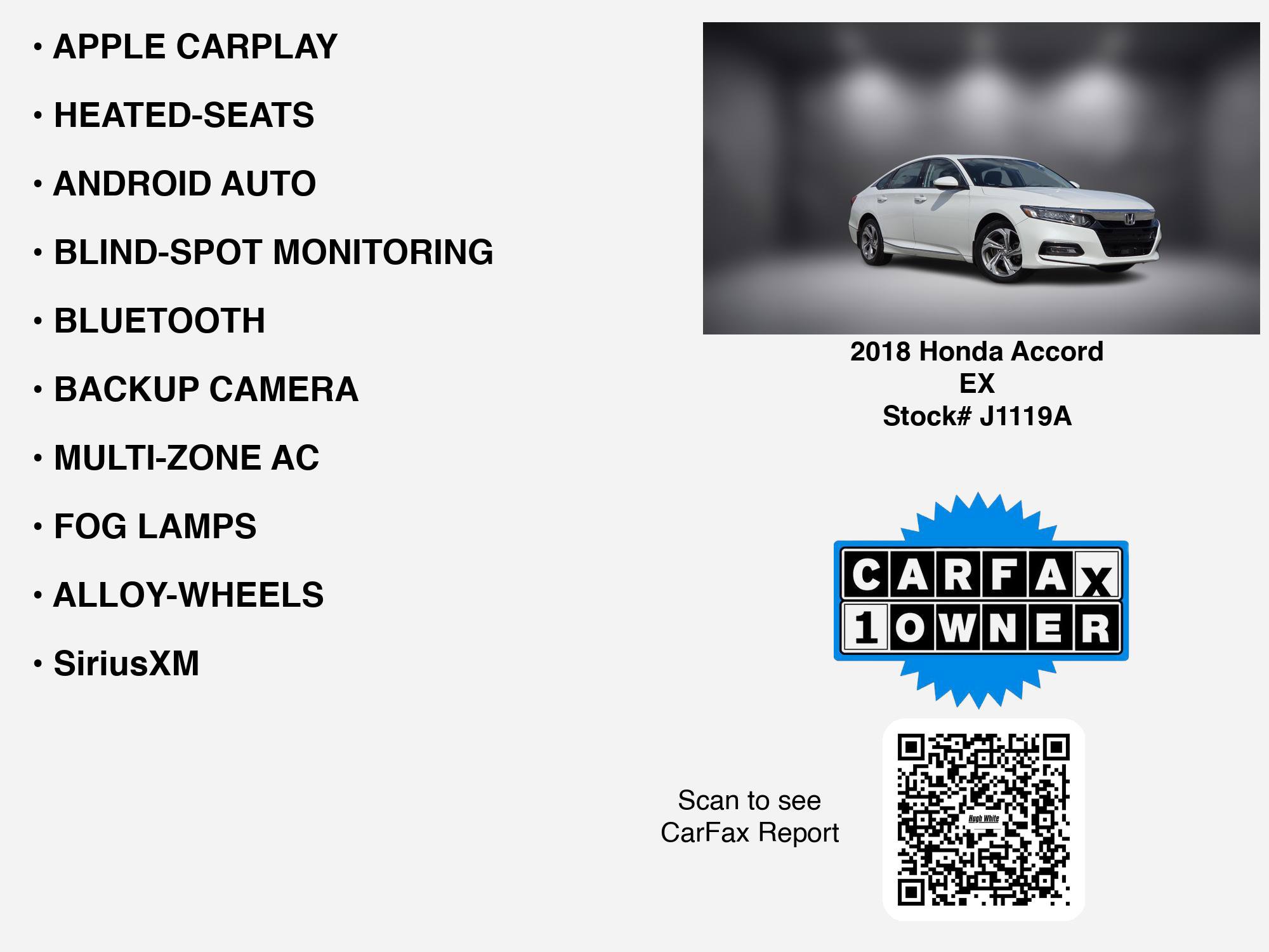 Used 2018 Honda Accord EX image 7