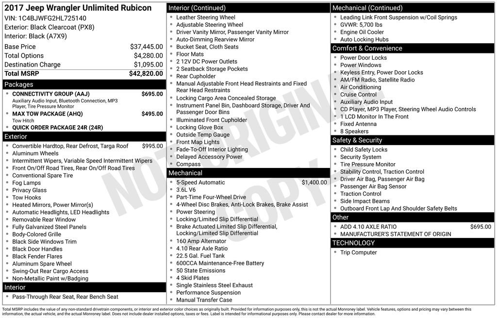 Used 2017 Jeep Wrangler Unlimited Rubicon w/ Connectivity Group AWD/4WD image 26