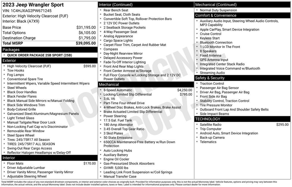 Certified 2023 Jeep Wrangler Sport image 32
