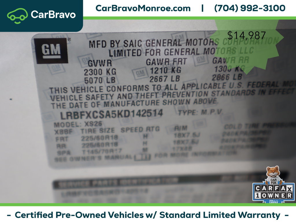 Certified 2019 Buick Envision Essence FWD image 47