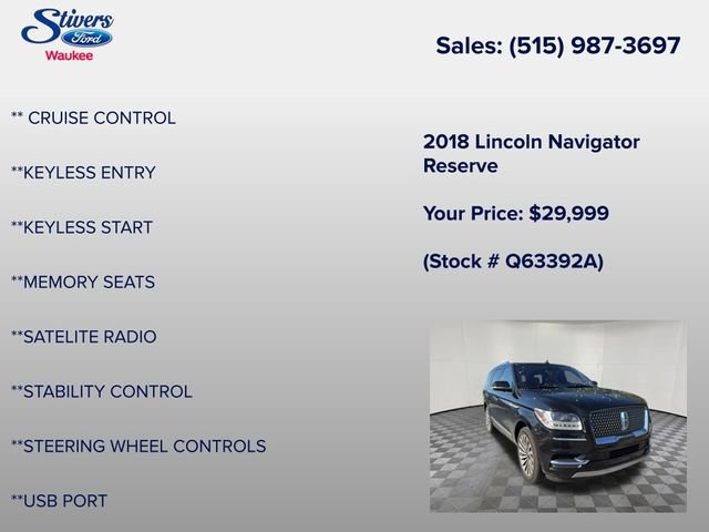 Used 2018 Lincoln Navigator Reserve w/ Technology Package image 21