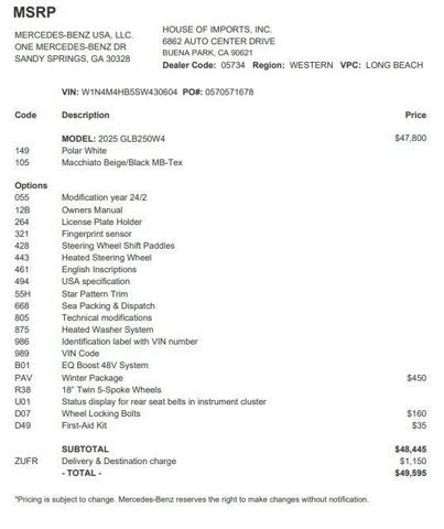 Certified 2025 Mercedes-Benz GLB 250 4MATIC image 4