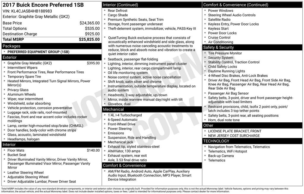 Used 2017 Buick Encore Preferred image 22