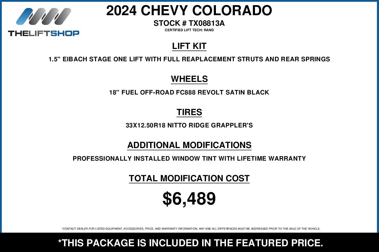 Used 2024 Chevrolet Colorado Trail Boss w/ Technology Package AWD/4WD image 2