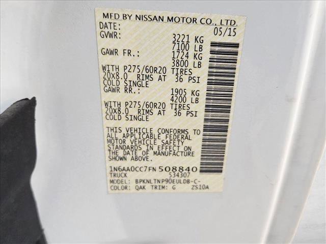 Used 2015 Nissan Titan SV w/ SV Value Truck Package AWD/4WD image 18