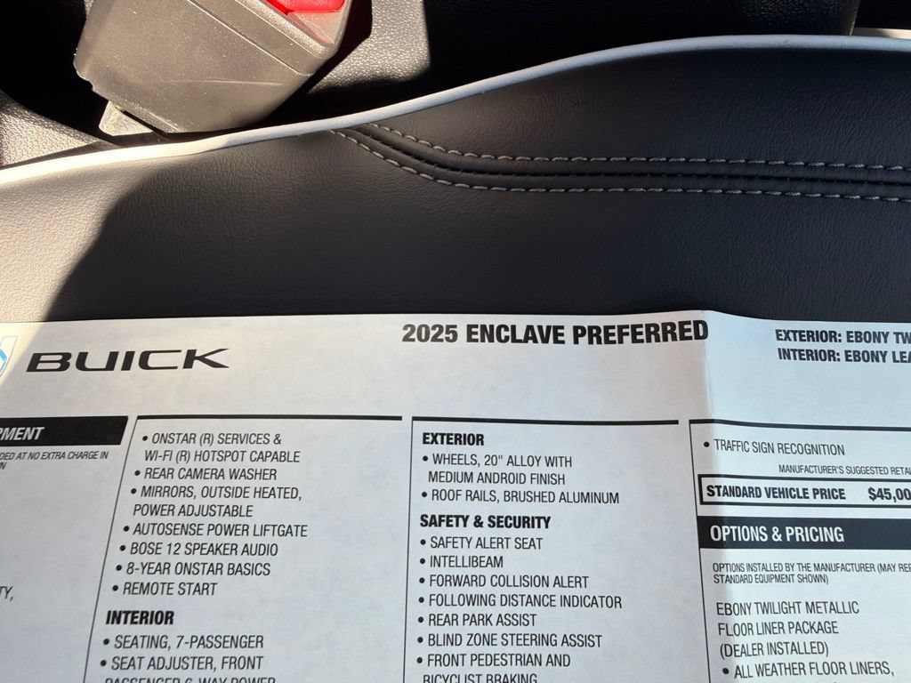 Used 2025 Buick Enclave Preferred w/ LPO, Floor Liner Package FWD image 43