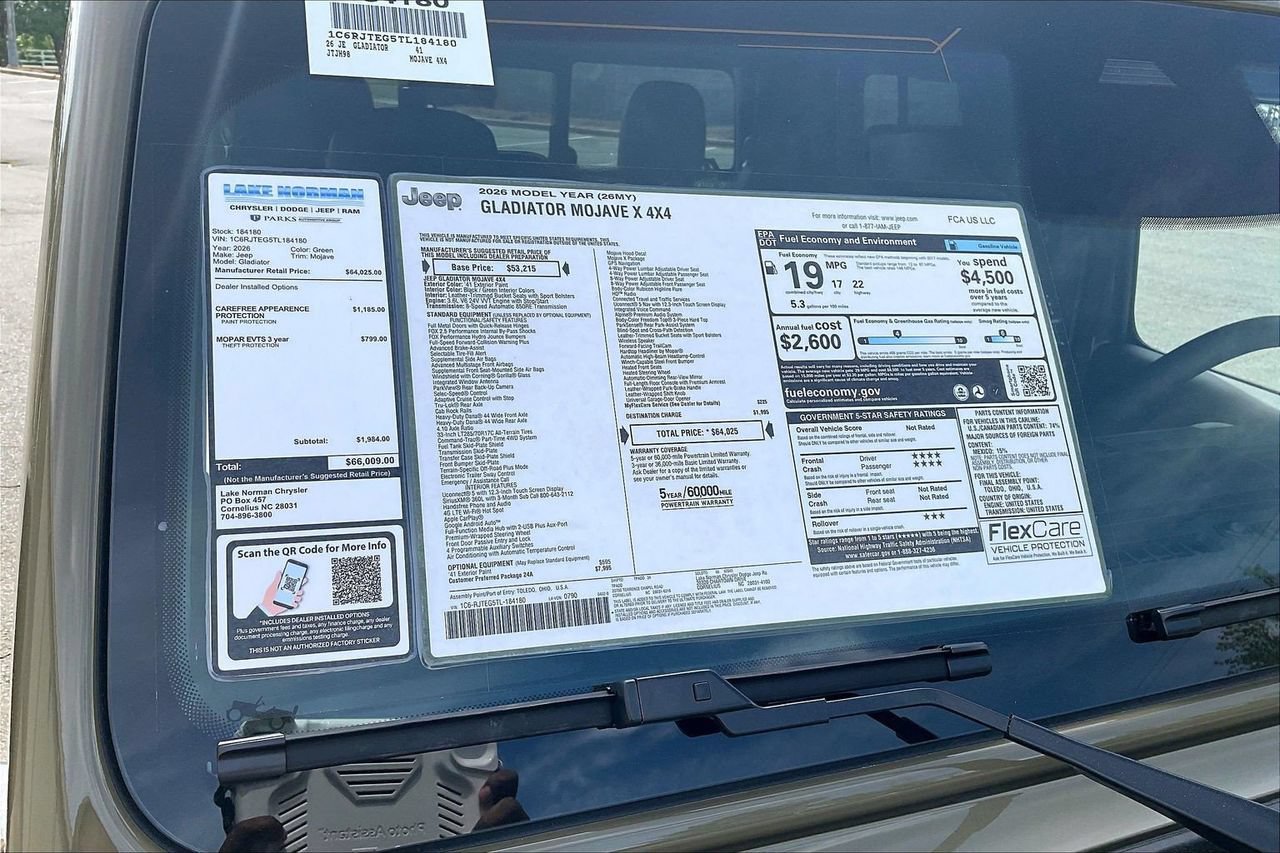 New 2026 Jeep Gladiator Mojave AWD/4WD image 38