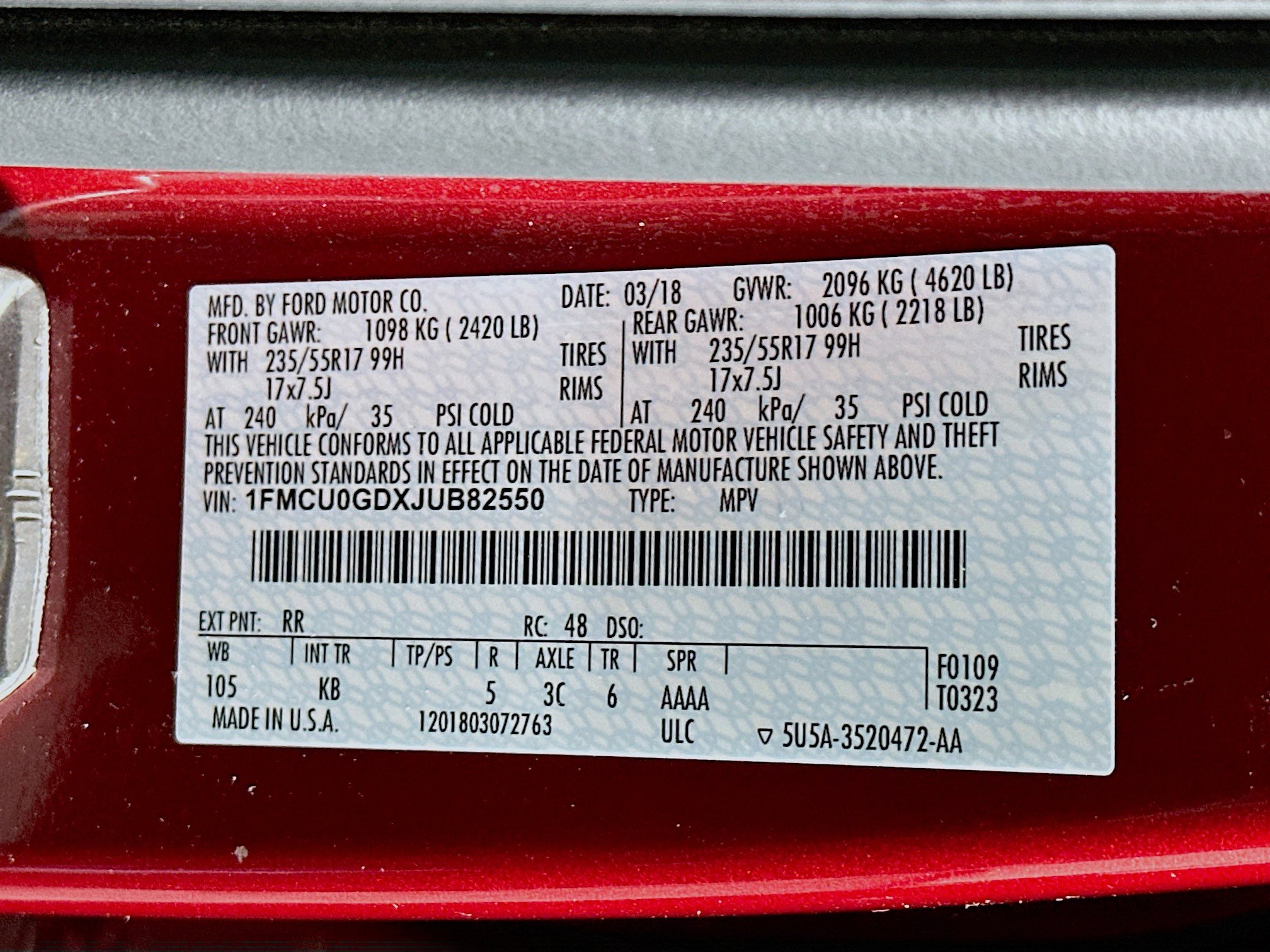 Used 2018 Ford Escape SE w/ SE Sync 3 Package image 12