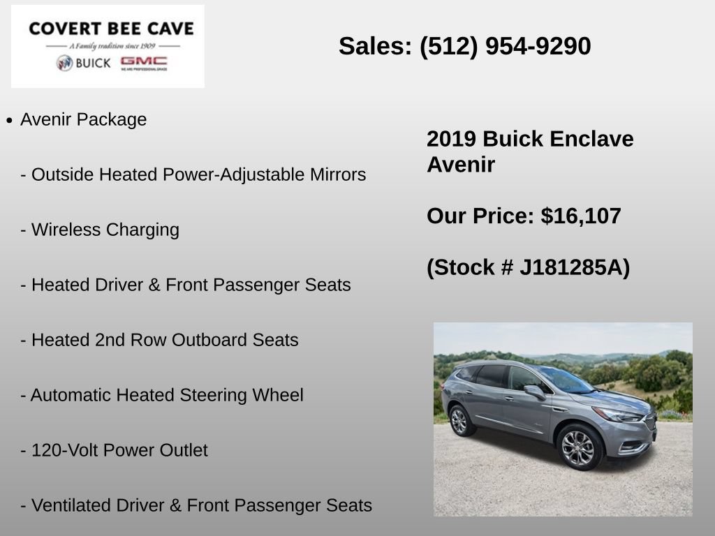 Used 2019 Buick Enclave Avenir w/ Avenir Technology Package FWD image 12