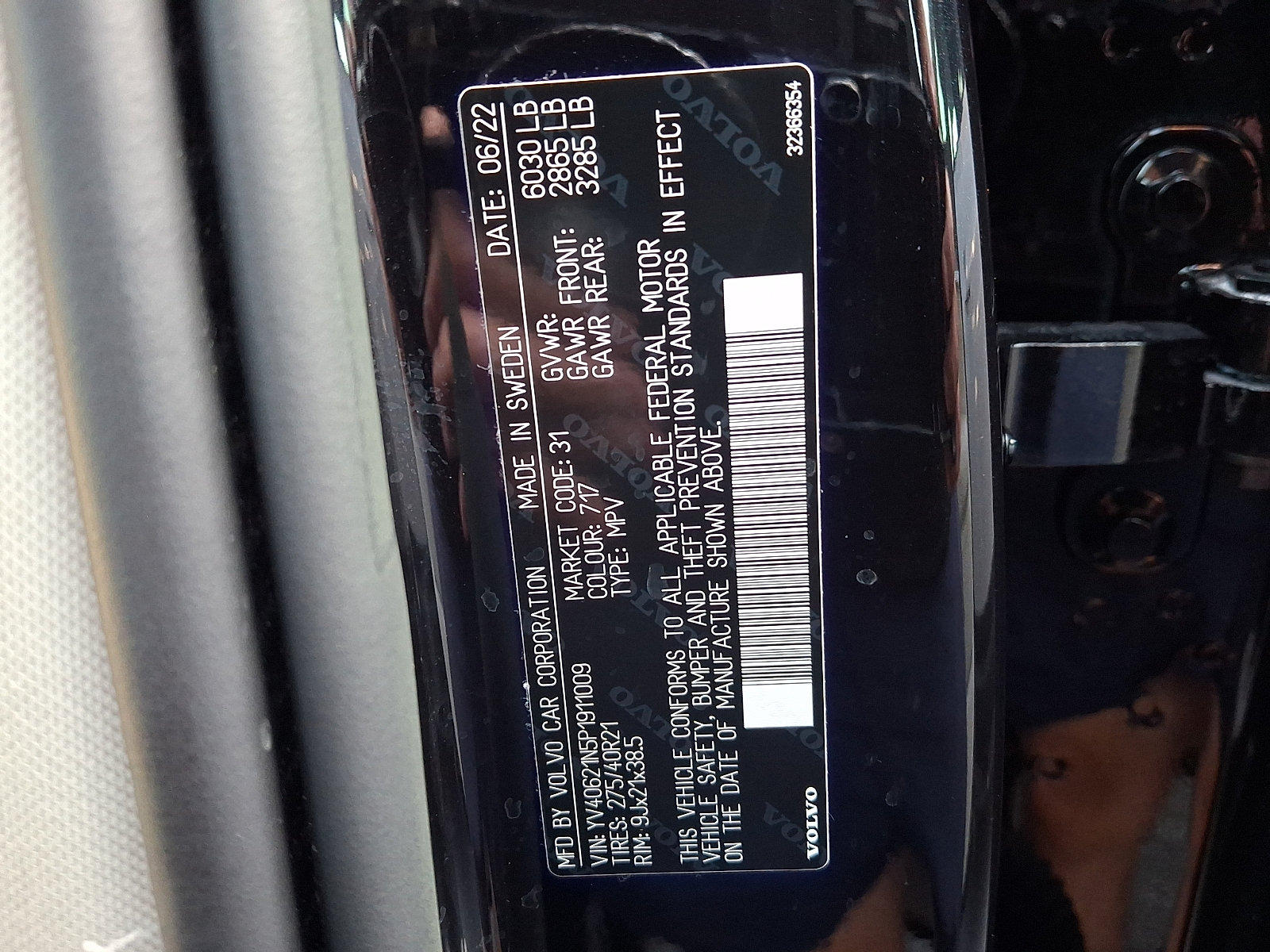 Used 2023 Volvo XC90 B6 Plus w/ Protection Package Premier AWD/4WD image 54
