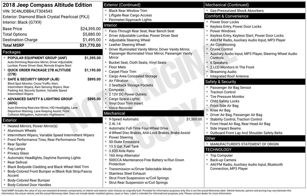 Used 2018 Jeep Compass Latitude w/ Popular Equipment Group image 2