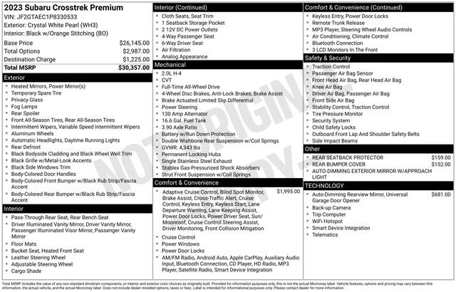 Used 2023 Subaru Crosstrek 2.0i Premium image 22