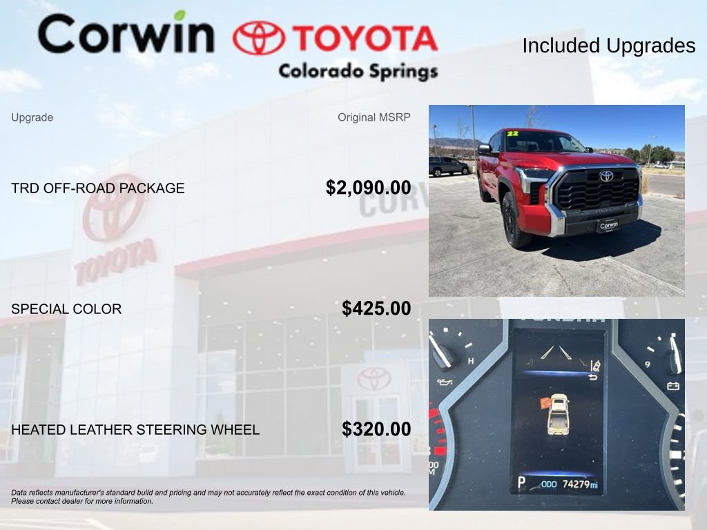 Used 2022 Toyota Tundra SR5 w/ TRD Off-Road Package image 4