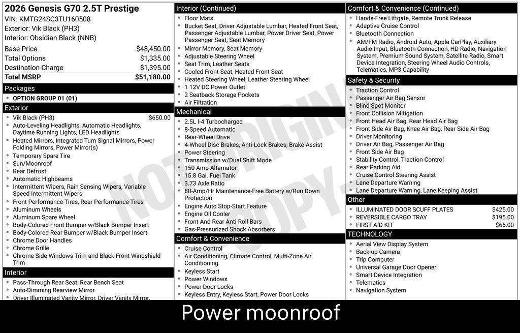 Used 2026 Genesis G70 2.5T Prestige image 6