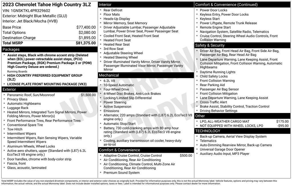 Used 2023 Chevrolet Tahoe High Country AWD/4WD image 4