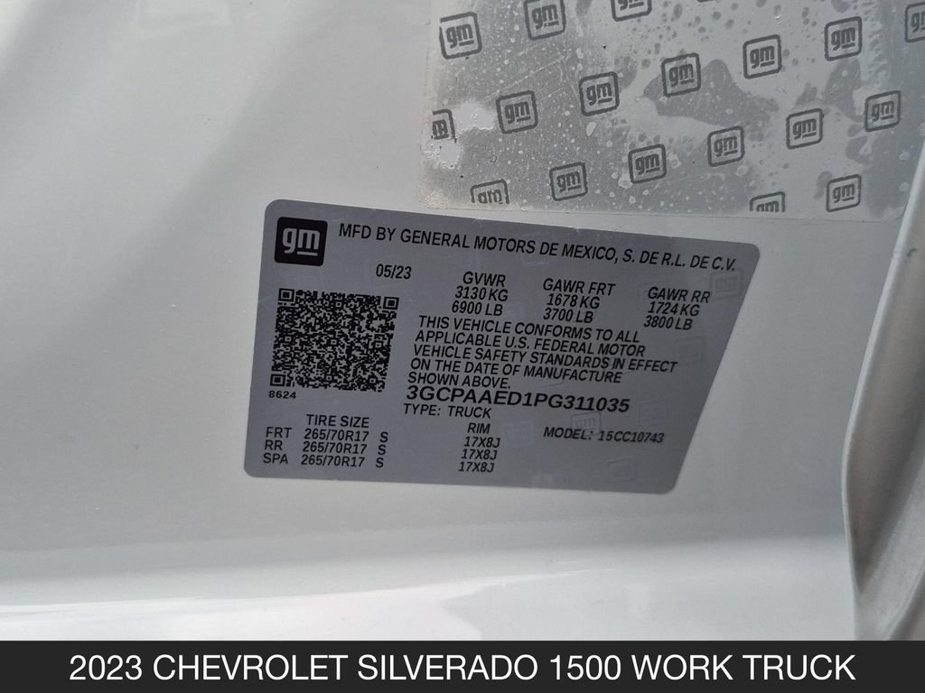 Used 2023 Chevrolet Silverado 1500 W/T w/ Trailering Package RWD image 24