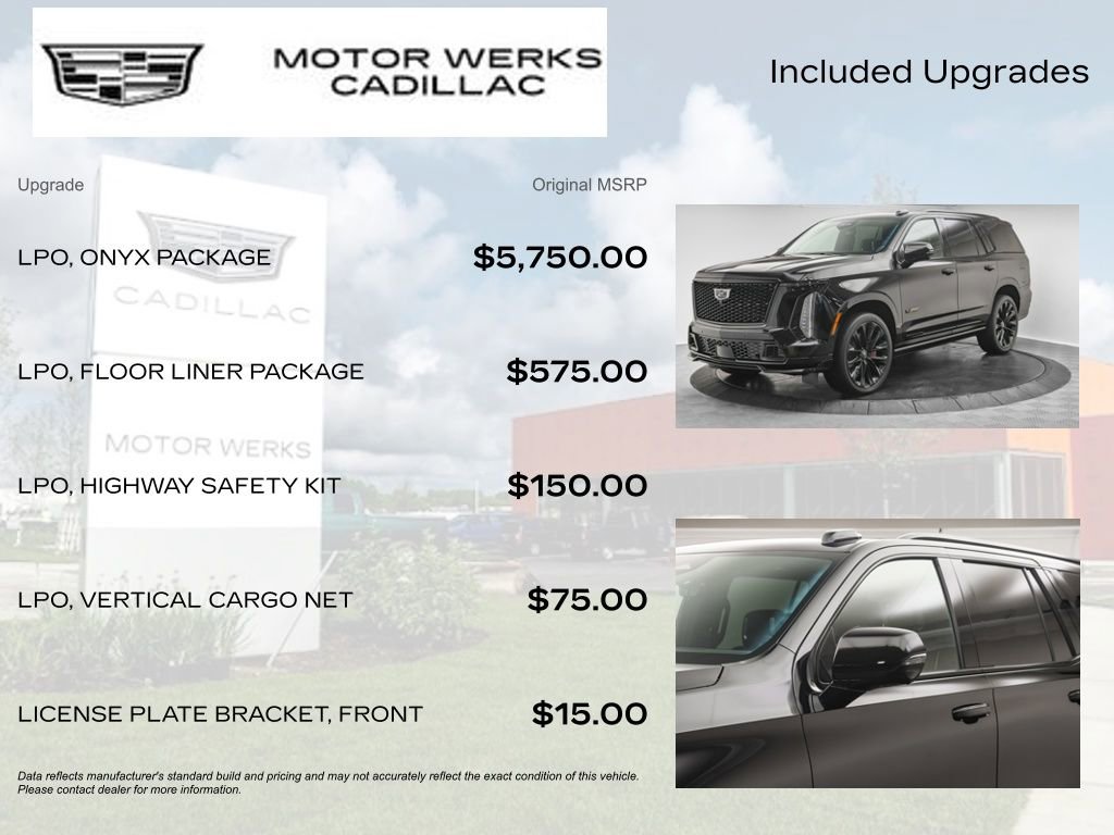 Used 2025 Cadillac Escalade V w/ LPO, ONYX Package image 4