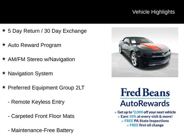 Used 2015 Chevrolet Camaro LT w/ RS Package RWD image 4