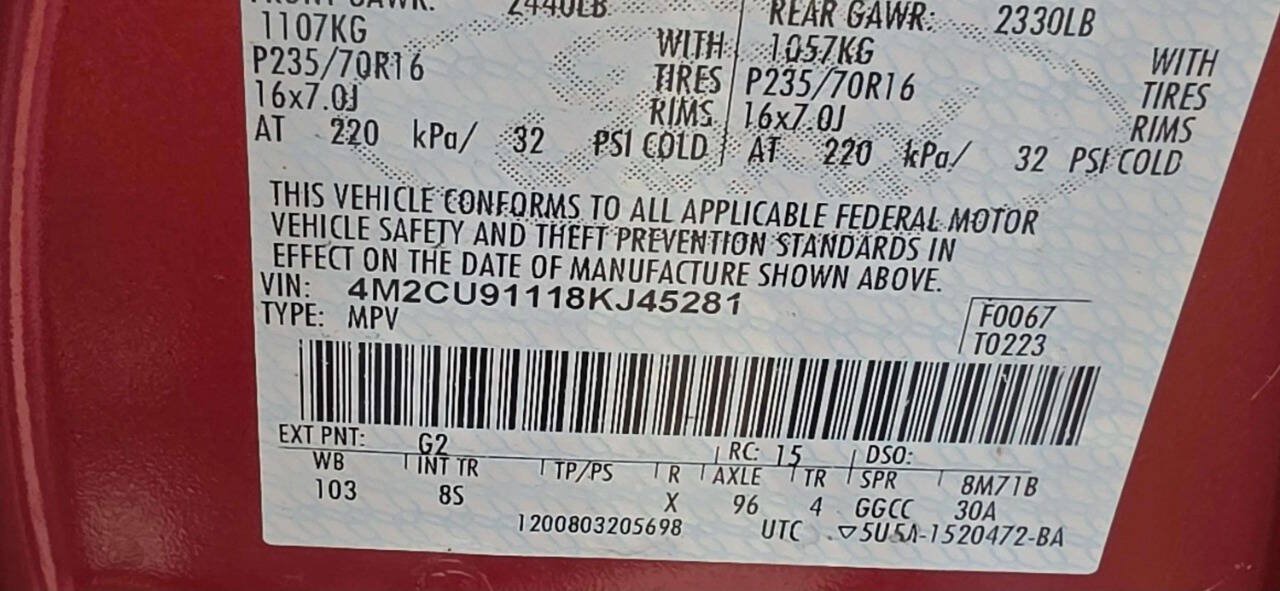 Used 2008 Mercury Mariner 4WD V6 image 10