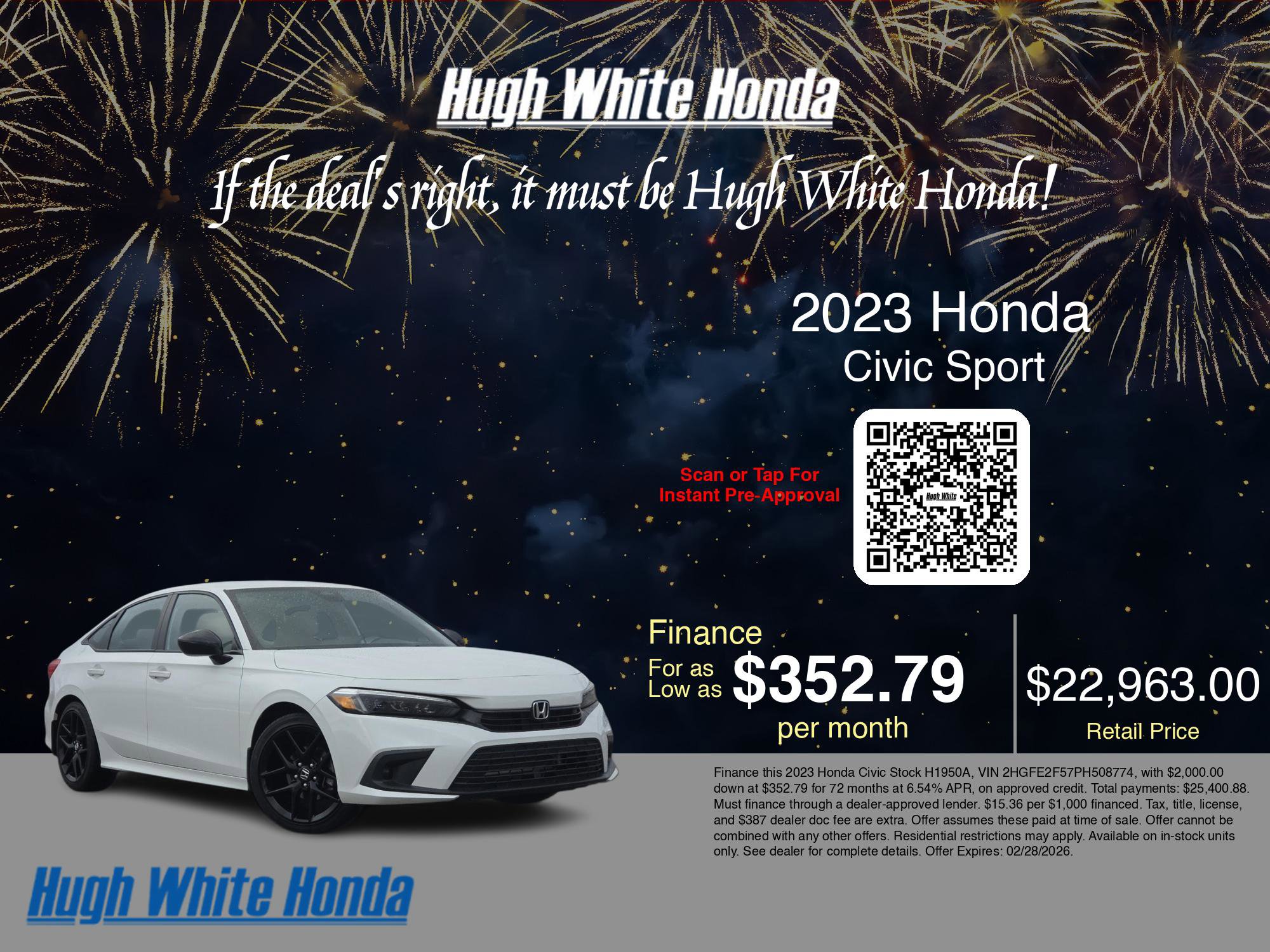 Used 2023 Honda Civic Sport image 3