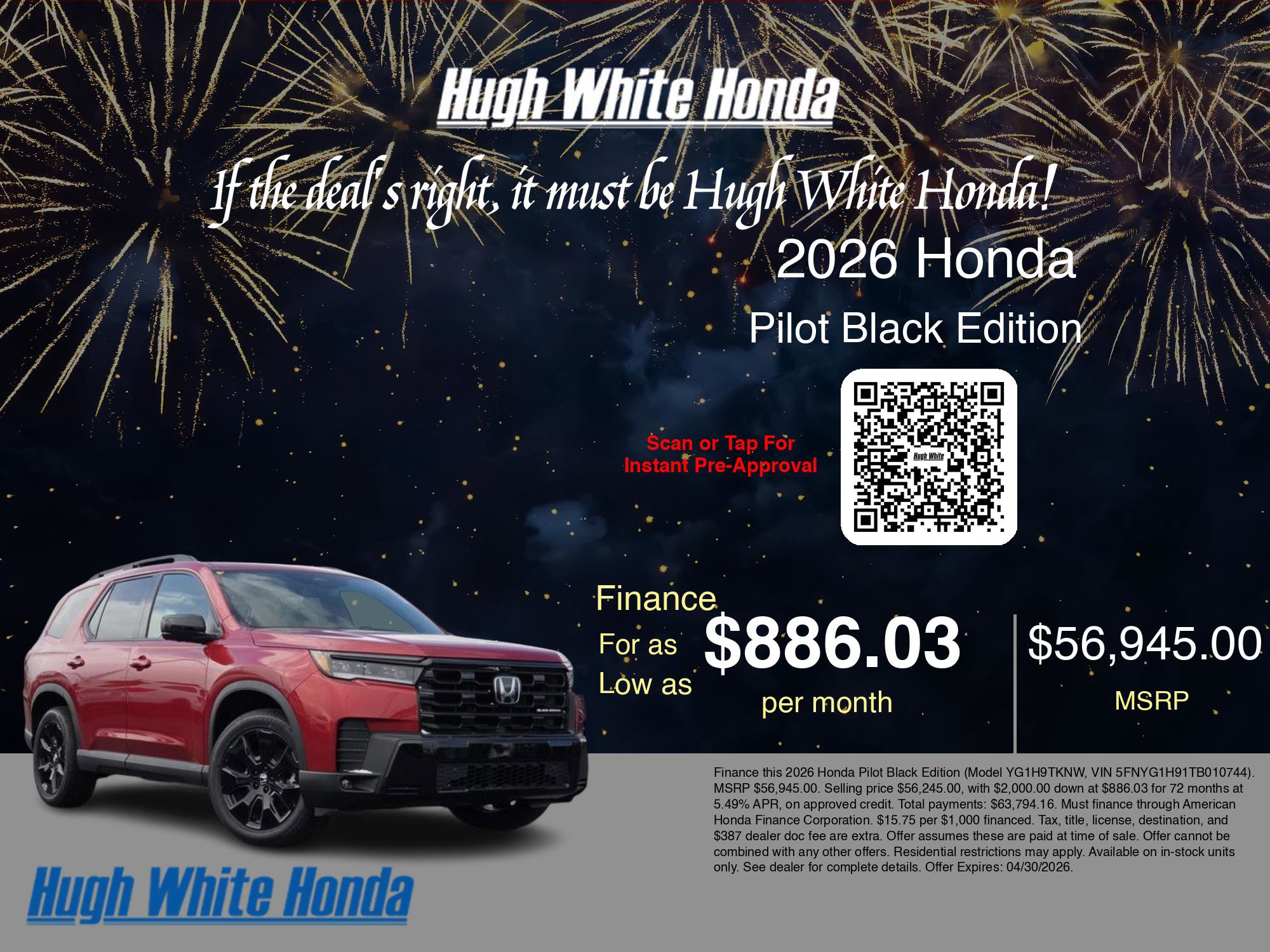 New 2026 Honda Pilot Black Edition image 7