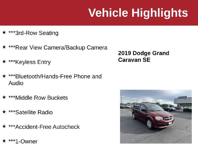 Used 2019 Dodge Grand Caravan SE w/ UConnect Hands-Free Group FWD image 10