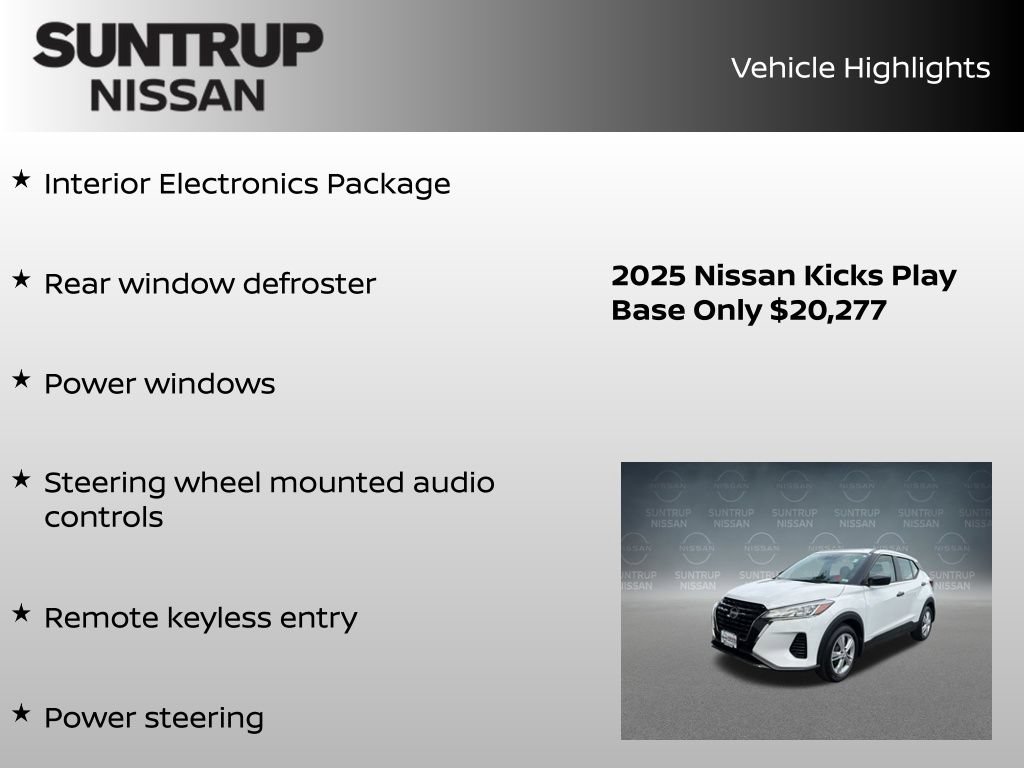Certified 2025 Nissan Kicks Play S FWD image 16