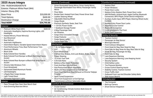 Certified 2025 Acura Integra Base image 11