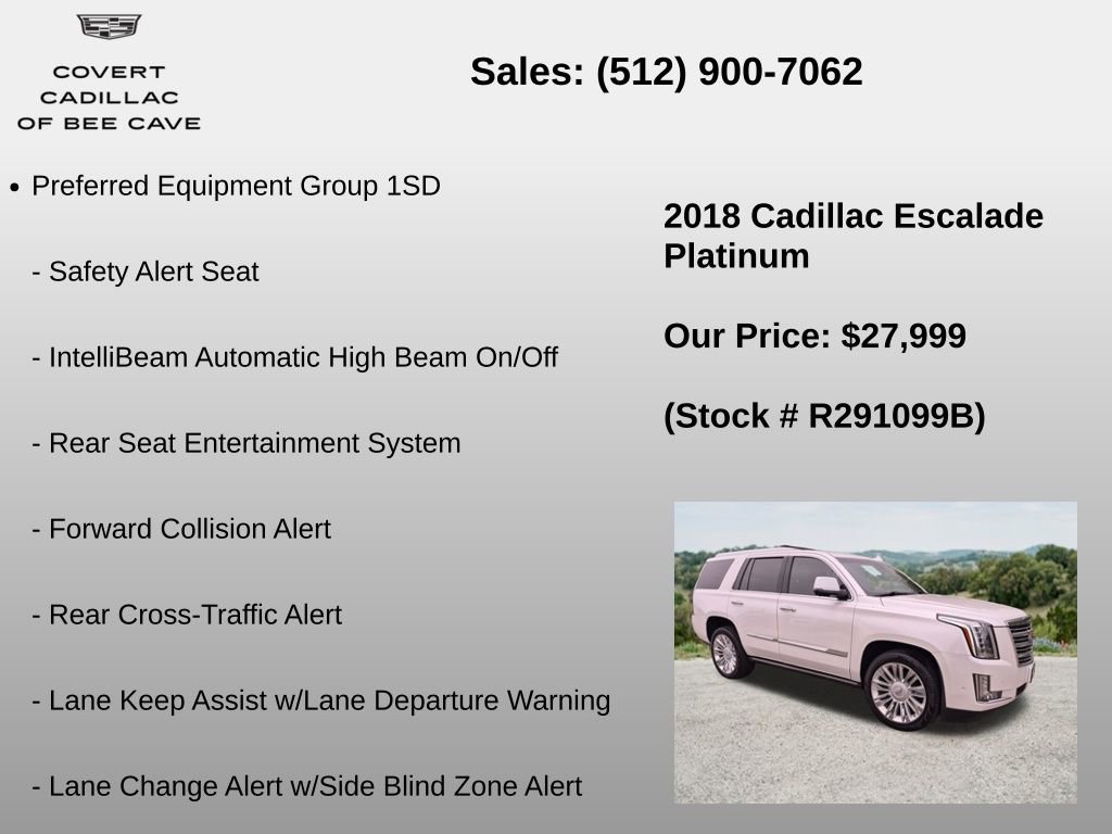 Used 2018 Cadillac Escalade Platinum AWD/4WD image 12
