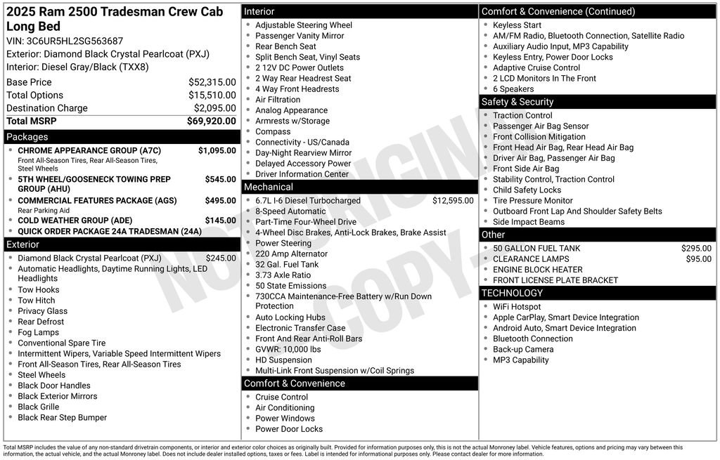 New 2025 RAM 2500 Tradesman w/ Chrome Appearance Group image 27