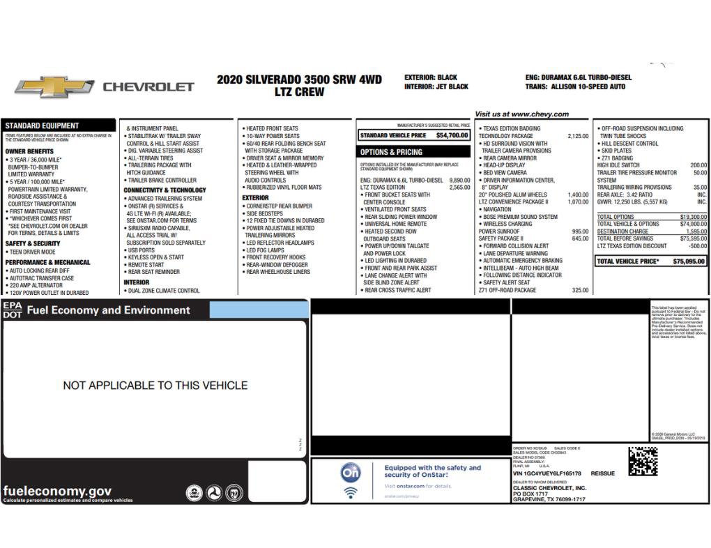 Used 2020 Chevrolet Silverado 3500 LTZ w/ LTZ Texas Edition image 2