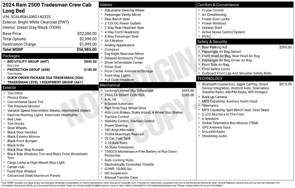 Used 2024 RAM 2500 Tradesman w/ Bed Utility Group AWD/4WD image 42