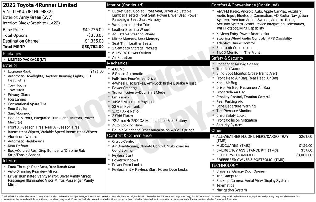 Used 2022 Toyota 4Runner Limited image 10