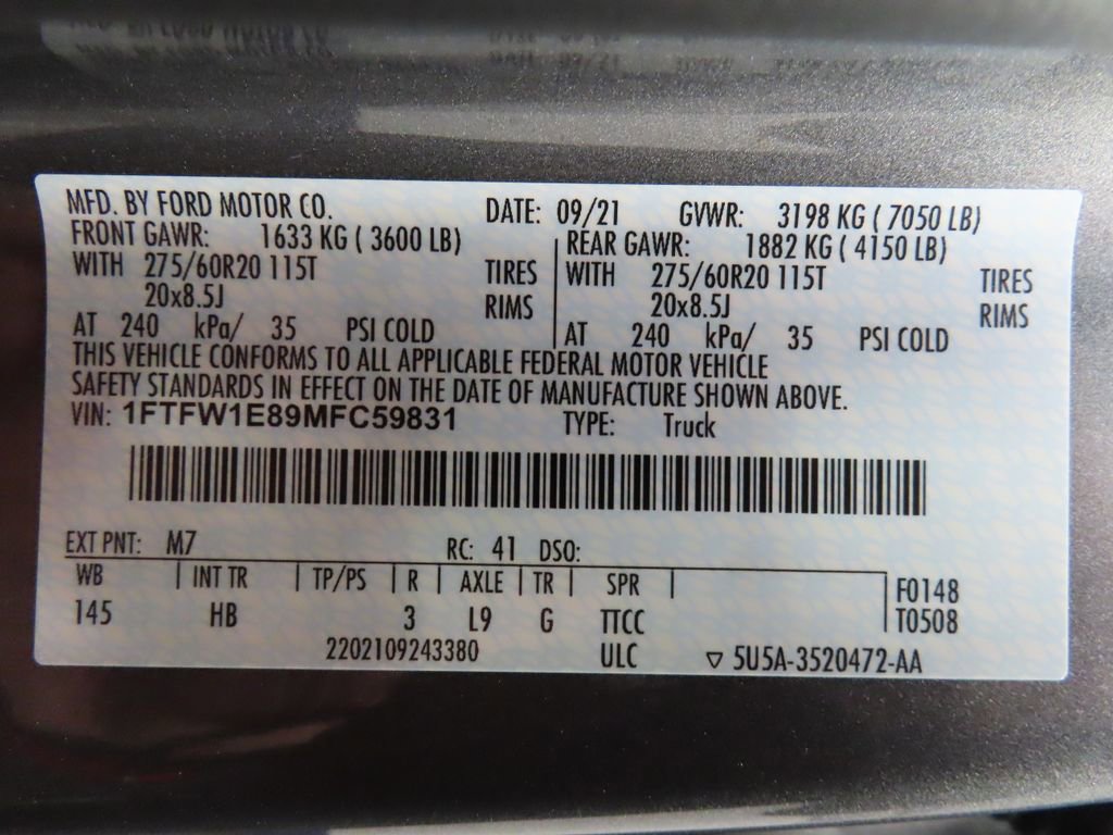 Used 2021 Ford F150 Lariat w/ Equipment Group 502A High AWD/4WD image 68