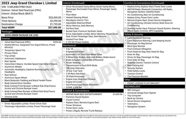 Used 2023 Jeep Grand Cherokee L Limited image 25