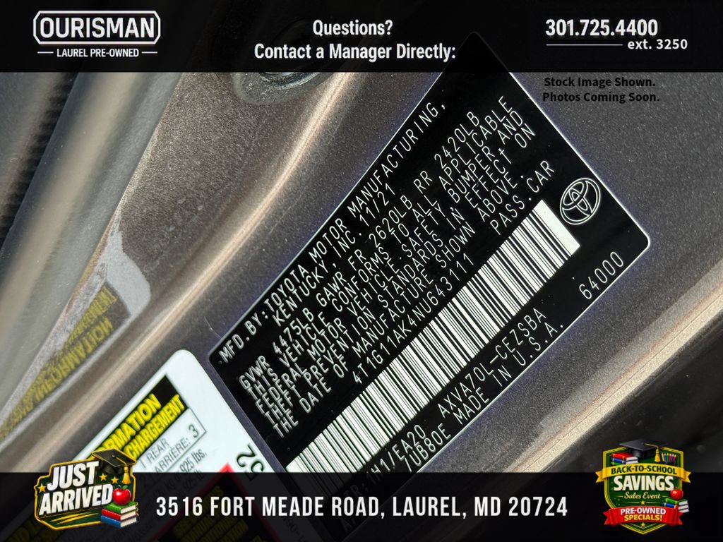 Used 2022 Toyota Camry SE FWD image 35