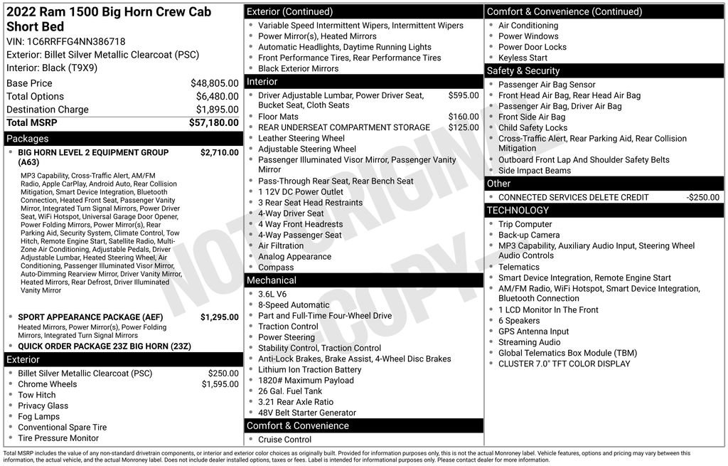Certified 2022 RAM 1500 Big Horn AWD/4WD image 42