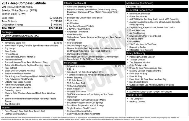 Used 2017 Jeep Compass Latitude image 1