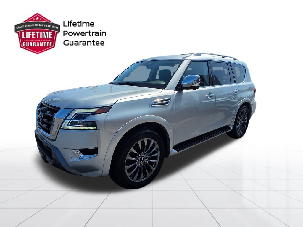 Certified 2023 Nissan Armada Platinum w/ Captain's Chairs Package AWD/4WD image 1