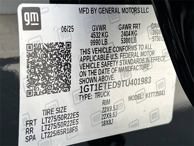 New 2026 GMC Sierra EV Elevation w/ LPO, Elevation Dark Package image 20