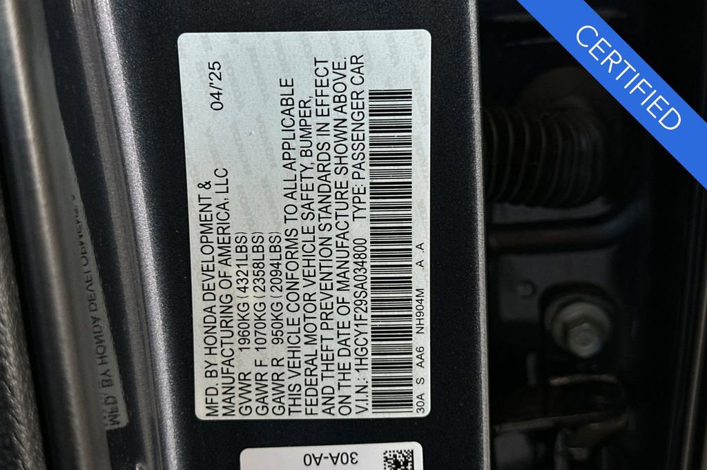 Certified 2025 Honda Accord LX image 32